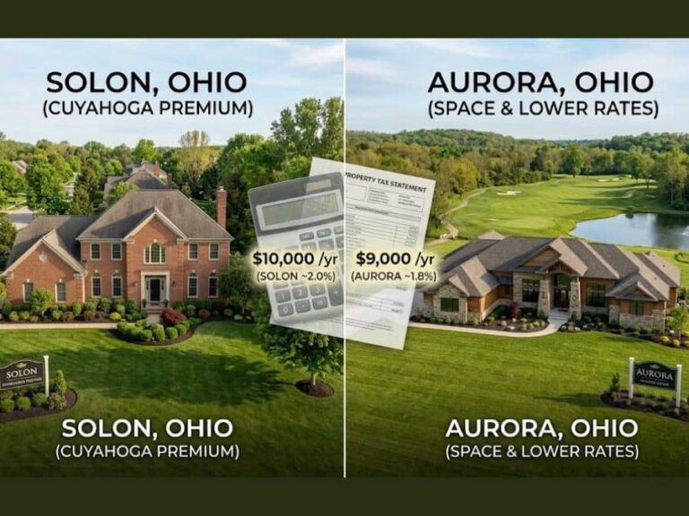 Which Aurora Neighborhoods Have the Lowest Property Taxes Compared to Solon?